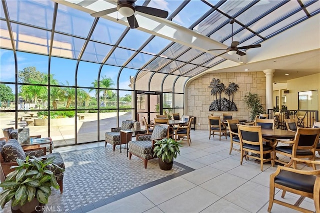 40686 Via Jalapa, Murrieta, CA 92562 - view of patio / terrace with ceiling fan and outdoor dining space