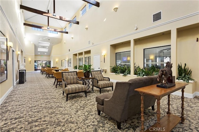 40686 Via Jalapa, Murrieta, CA 92562 - lobby with a high ceiling and beam ceiling