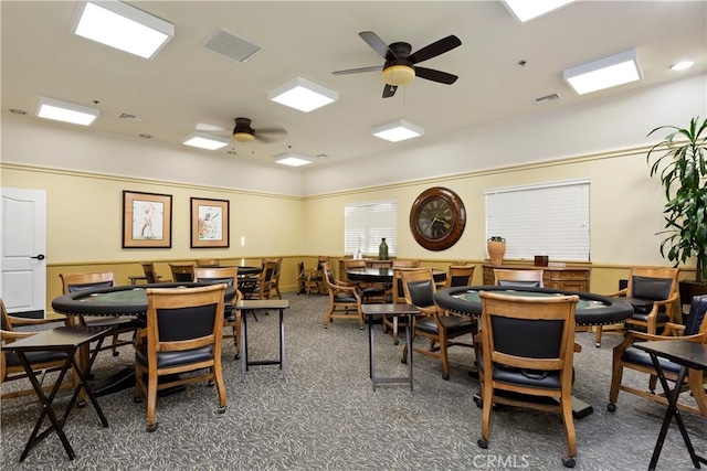 40686 Via Jalapa, Murrieta, CA 92562 - carpeted dining area with a ceiling fan
