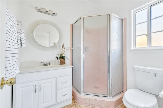 8873 Coolhurst Dr, Pico Rivera, CA 90660 - full bathroom with a shower stall, toilet, and vanity