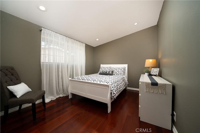 5158 Elderhall Ave, Lakewood, CA 90712 - bedroom featuring dark wood-type flooring, baseboards, and recessed lighting