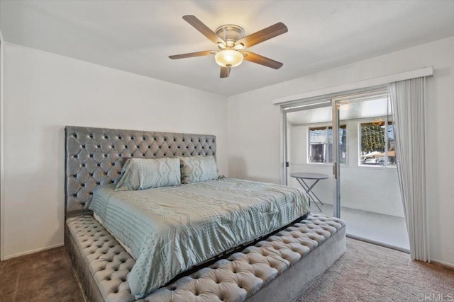 1278 E Madison Ave Unit D, El Cajon, CA 92021 - bedroom with carpet and a ceiling fan