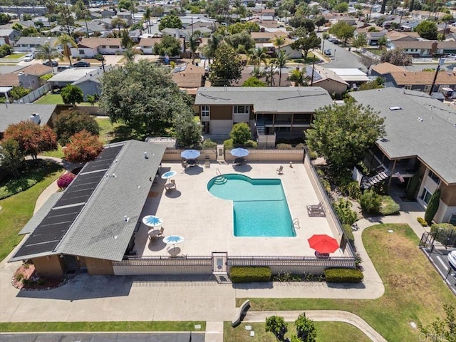 1278 E Madison Ave Unit D, El Cajon, CA 92021 - aerial perspective of suburban area with a pool