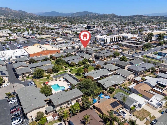 1278 E Madison Ave Unit D, El Cajon, CA 92021 - aerial view of property's location with a mountain backdrop