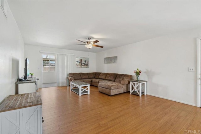 1278 E Madison Ave Unit D, El Cajon, CA 92021 - living area with light wood-style floors and a ceiling fan