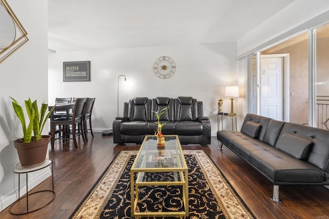 5510 Adelaide Ave Unit 1, San Diego, CA 92115 - living room featuring wood finished floors and baseboards