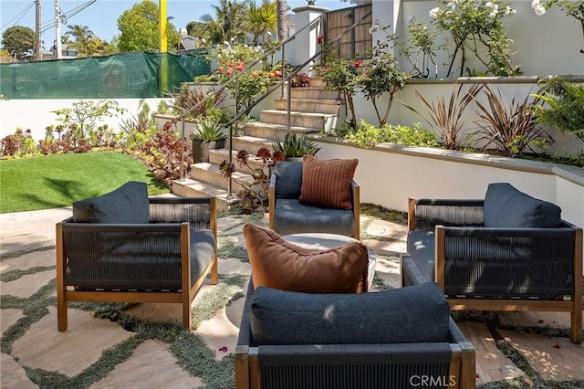 737 35th St, Manhattan Beach, CA 90266 - view of patio / terrace featuring outdoor lounge area and fence