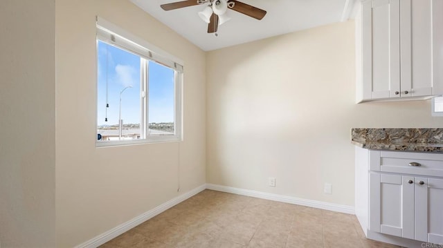 3317 Buena Hills Dr, Oceanside, CA 92056 - spare room featuring ceiling fan and baseboards