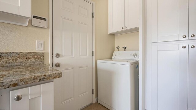 3317 Buena Hills Dr, Oceanside, CA 92056 - laundry area with washer / clothes dryer and cabinet space