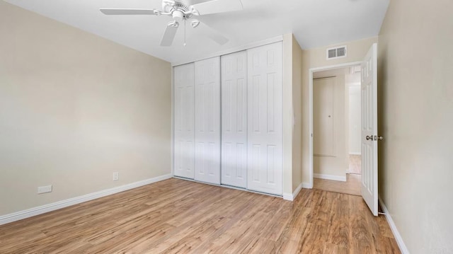3317 Buena Hills Dr, Oceanside, CA 92056 - unfurnished bedroom featuring light wood finished floors, baseboards, and a closet