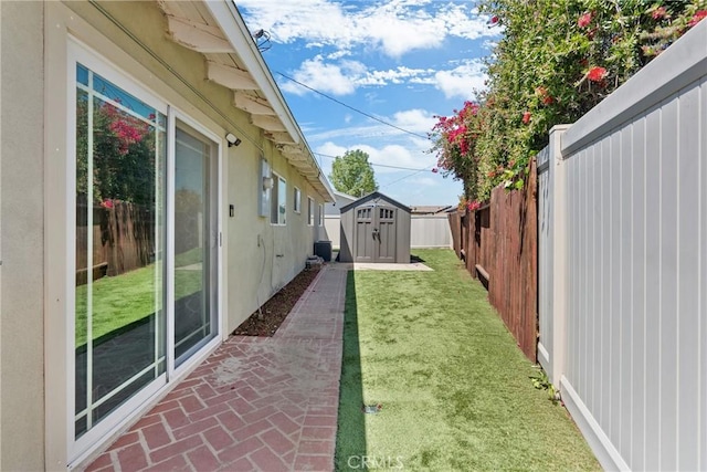 19853 Drasin Dr, Canyon Country, CA 91351 - view of yard featuring a storage unit and an outdoor structure