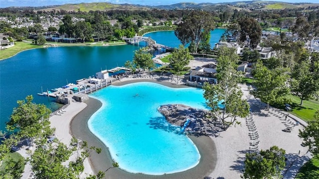 111 Greenfield, Irvine, CA 92614 - aerial view of a large body of water and a pool area