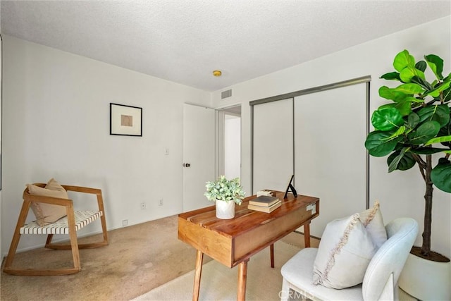 4141 Via Marisol Unit 215, Los Angeles, CA 90042 - carpeted office featuring a textured ceiling