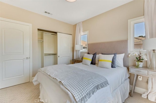 415 California St Unit D, Arcadia, CA 91006 - carpeted bedroom featuring a closet and multiple windows