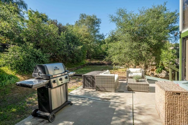 28330 Meadow Glen Way W, Escondido, CA 92026 - view of patio with a grill and an outdoor hangout area