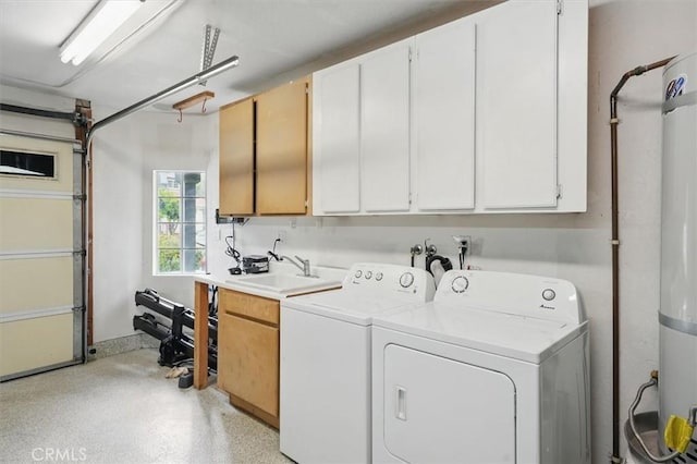 28613 Apricot Pl, Valencia, CA 91390 - laundry room with cabinet space, independent washer and dryer, and strapped water heater