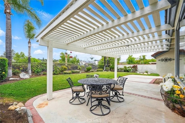 28613 Apricot Pl, Valencia, CA 91390 - view of patio / terrace featuring outdoor dining area and a pergola