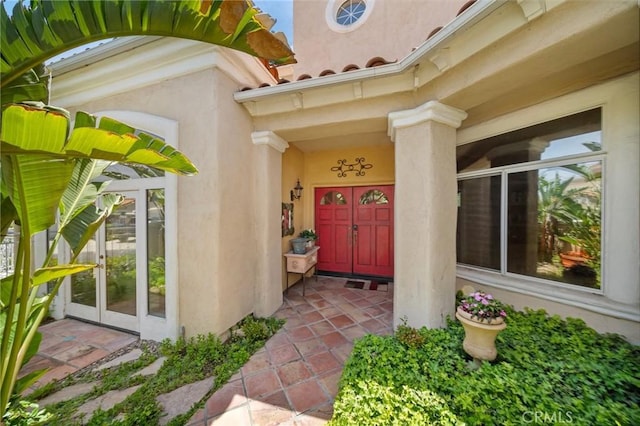 81 Via Barcaza, Coto De Caza, CA 92679 - property entrance featuring french doors and stucco siding
