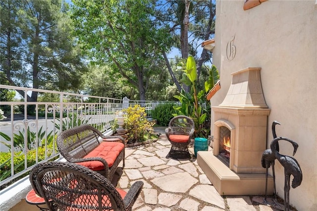 81 Via Barcaza, Coto De Caza, CA 92679 - view of patio featuring a fireplace