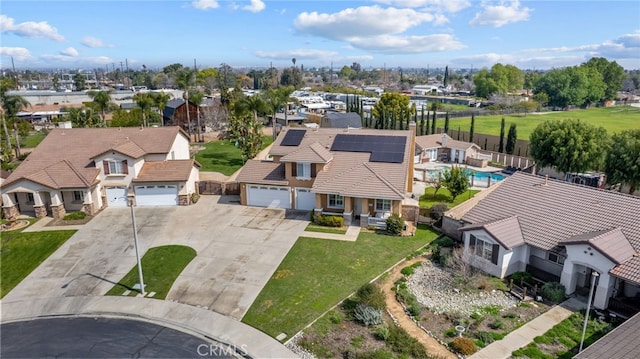 aerial perspective of suburban area