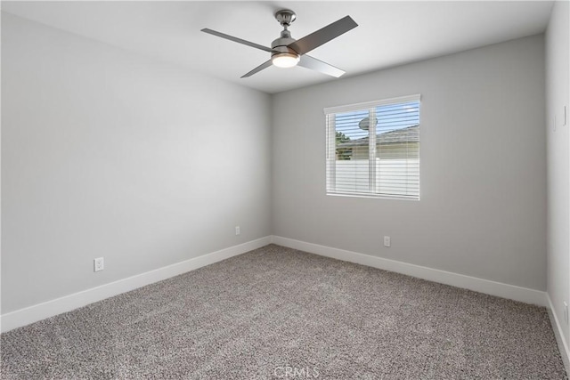 6018 William St, Riverside, CA 92504 - spare room with carpet flooring, a ceiling fan, and baseboards