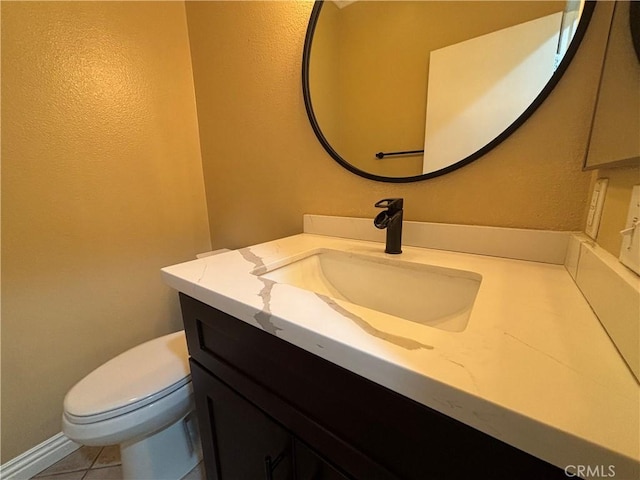 15986 Wilmington Rd, Chino Hills, CA 91709 - half bath with vanity, toilet, and tile patterned floors