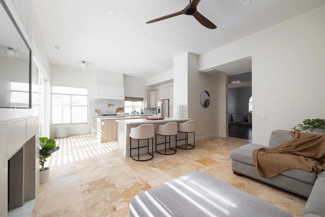 3044 Casmeg Way, El Cajon, CA 92019 - living area featuring a ceiling fan