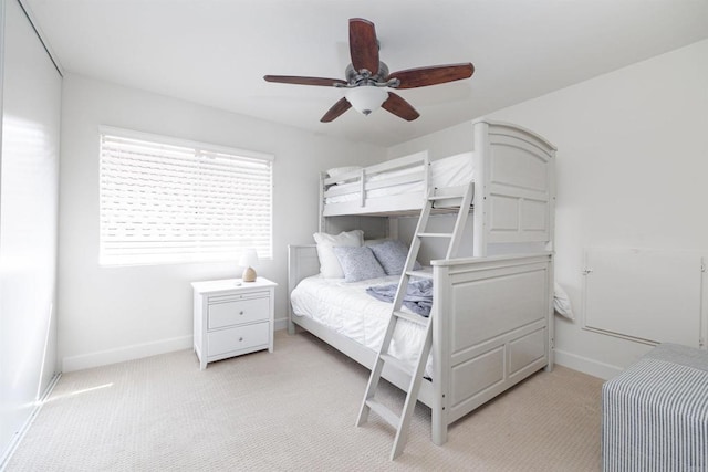 3044 Casmeg Way, El Cajon, CA 92019 - bedroom featuring light carpet and a ceiling fan