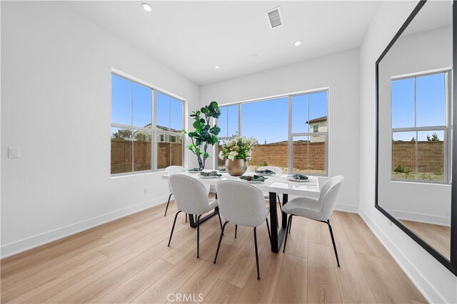 270 Maricopa, Irvine, CA 92618 - dining room with plenty of natural light, light wood-style floors, recessed lighting, and baseboards