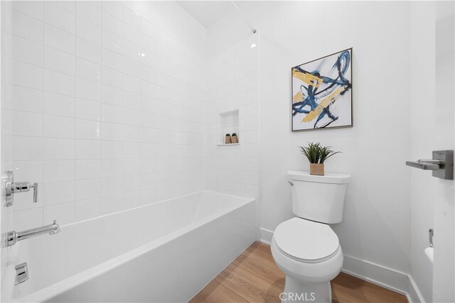 270 Maricopa, Irvine, CA 92618 - full bathroom featuring wood finished floors, baseboards, toilet, and shower / bathtub combination