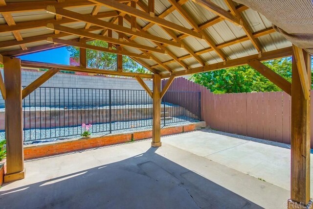 5019 Havenwood Ave, San Diego, CA 92120 - view of patio / terrace featuring a gazebo and fence
