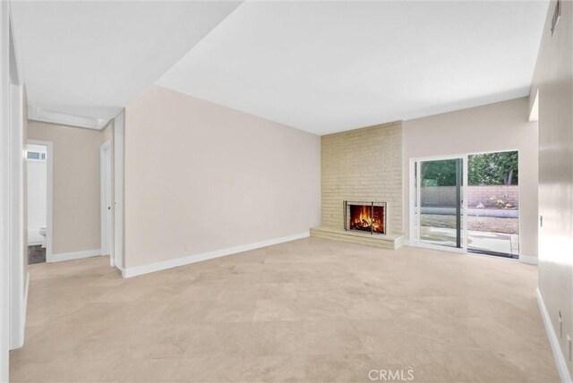 25101 Sebastian Ln, Mission Viejo, CA 92691 - unfurnished living room with a fireplace and baseboards