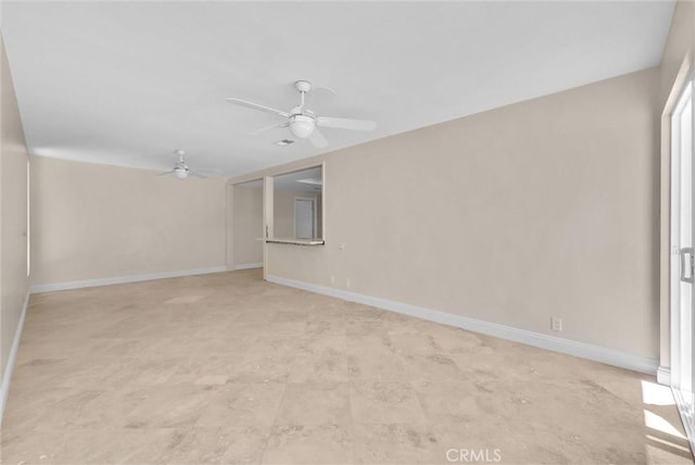 25101 Sebastian Ln, Mission Viejo, CA 92691 - empty room featuring a ceiling fan and baseboards