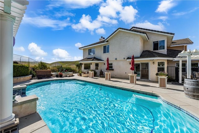 24449 Nan Ct, Diamond Bar, CA 91765 - view of pool featuring a fenced backyard, a patio area, and a pergola