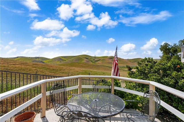 24449 Nan Ct, Diamond Bar, CA 91765 - balcony with outdoor dining space and a mountain view
