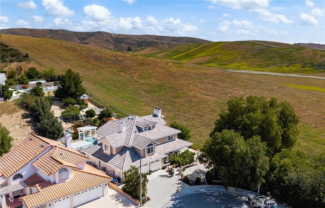 24449 Nan Ct, Diamond Bar, CA 91765 - view from above of property with a mountainous background