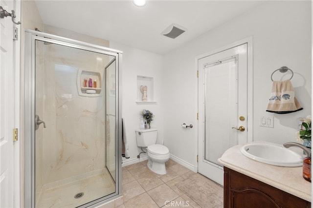 24449 Nan Ct, Diamond Bar, CA 91765 - bathroom featuring a marble finish shower, tile patterned floors, and toilet
