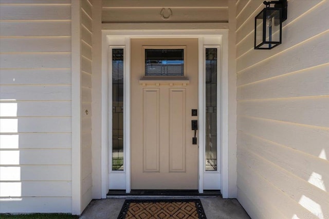 view of exterior entry