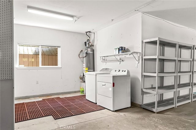 6175 Showdown Cir, Magalia, CA 95954 - laundry area with washing machine and dryer and secured water heater