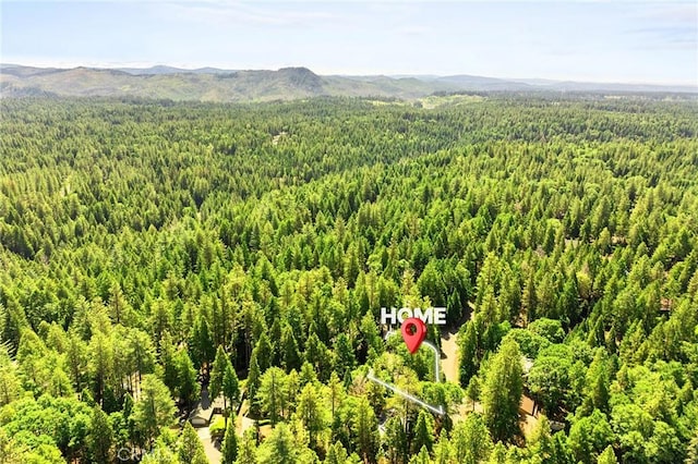 6175 Showdown Cir, Magalia, CA 95954 - drone / aerial view of a forest and a mountain backdrop