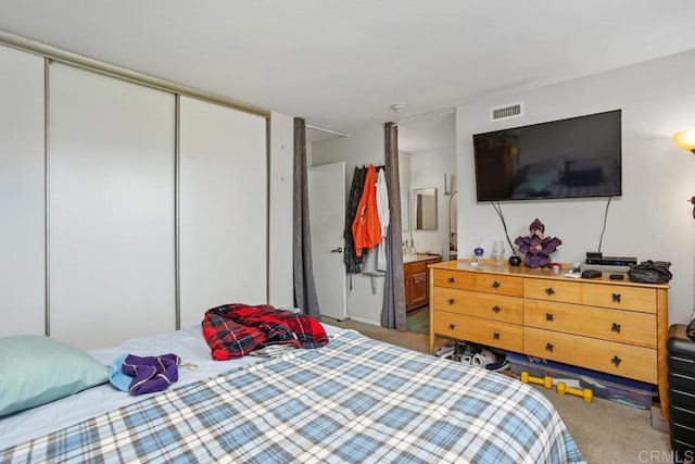 4616 Arrowhead Ct, Oceanside, CA 92056 - bedroom featuring carpet floors, a closet, and connected bathroom