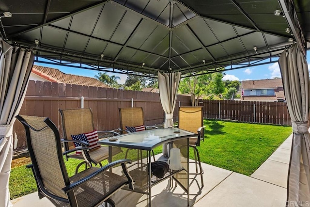 4616 Arrowhead Ct, Oceanside, CA 92056 - view of patio with a gazebo and outdoor dining area