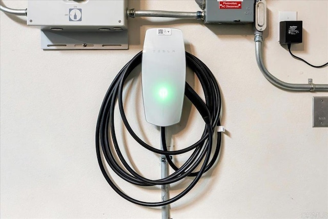 garage view of car charger