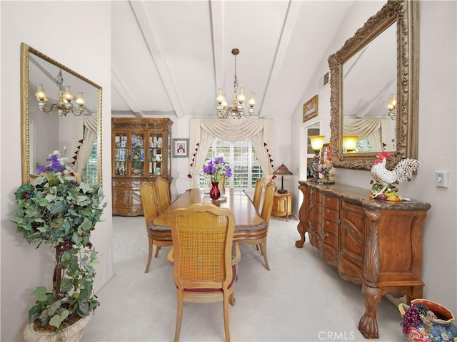 5338 Falling Tree Ln, Rancho Cucamonga, CA 91737 - dining space featuring a chandelier and light carpet