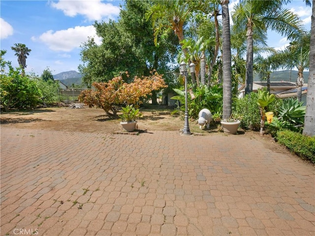 5338 Falling Tree Ln, Rancho Cucamonga, CA 91737 - view of yard featuring a patio and a mountain view