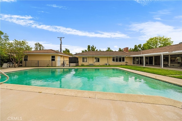 1212 Oakwood Dr, Arcadia, CA 91006 - view of swimming pool with fence and a patio area
