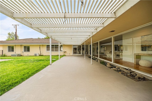 1212 Oakwood Dr, Arcadia, CA 91006 - view of patio / terrace with a pergola and cooling unit