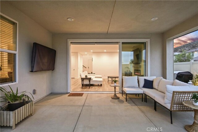 18100 Tableau Way, Saugus, CA 91350 - view of patio / terrace with an outdoor hangout area