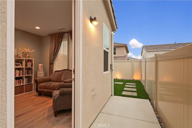 view of patio / terrace with a fenced backyard