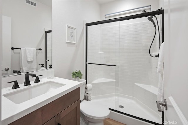 18100 Tableau Way, Saugus, CA 91350 - full bath featuring a stall shower, vanity, and toilet